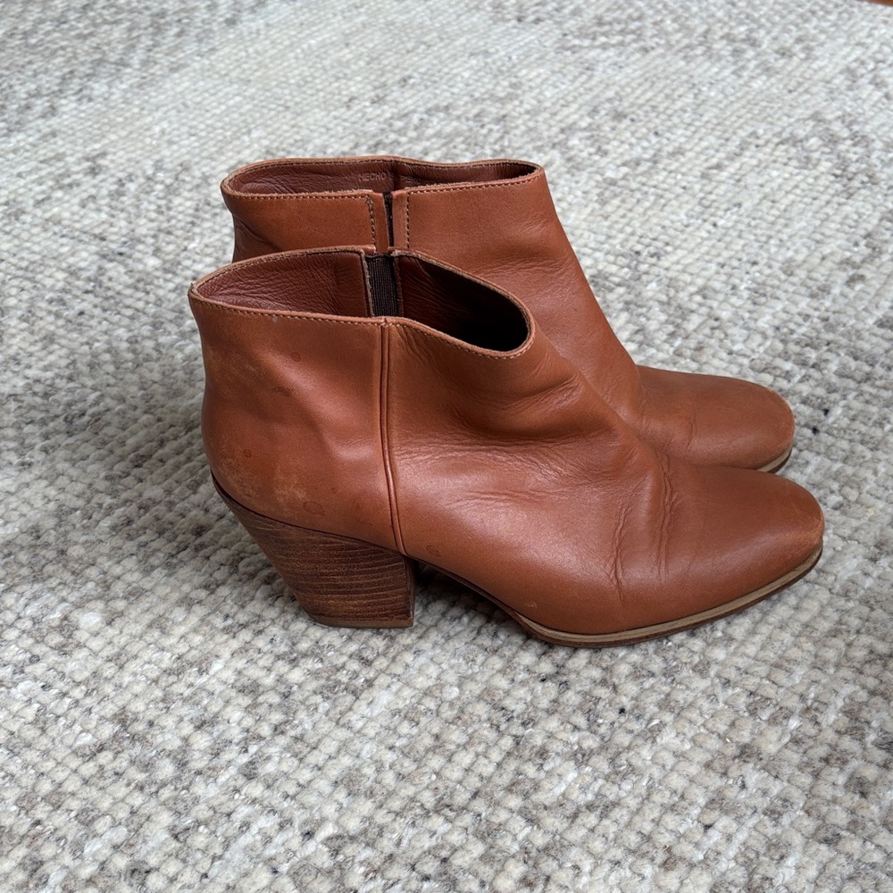Rachel Comey Cognac Leather Ankle Booties